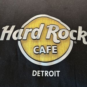 HARD ROCK CAFE T-shirt DETROIT (Closed ) XL Black Silver Green Men’s Cotton‎